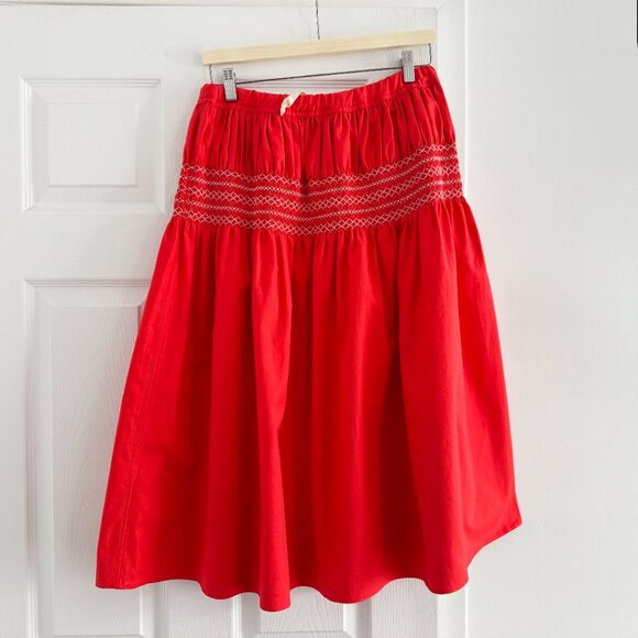 Sofie D'Hoore "Saudad" Cotton Skirt in Poppy Red, size 34. (fits size XS/S ish) - Picture 6 of 11